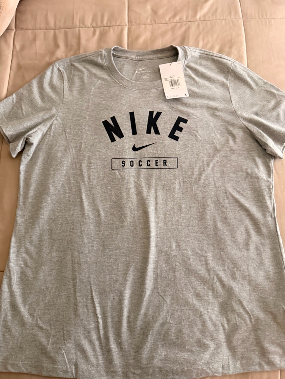 Nike Gray Soccer Logo T-Shirt